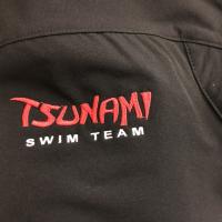 A Custom Embroidery of Tsunami Swim Team Jackets in Port Alberni, Vancouver Island